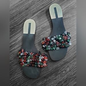 Zara Basic Collection Beaded Sandals
